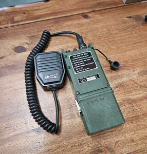 韓国軍 軍用 無線機 PRC-85K ハンディ型 マイク付き トランシーバー ヴィンテージ ミリタリー 実物 アマチュア無線