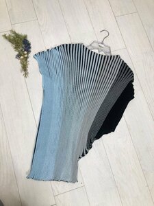 ■■ 【■美品】 美品ISSEY MIYAKE プリーツプリーズ イッセイミヤケ アシンメトリー　斜めプリーツ　　ワンピース　２■■