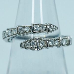 【D0.50ct】K18WG 3.5g ♯12 ホワイトゴールド ラウンドカット レディース ダイヤモンドリング Diamond Ring ユニセックス 指輪 仕上げ済