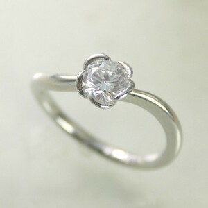 婚約指輪 安い ダイヤモンド リング 0.5カラット プラチナ 鑑定書付 0.555ct Fカラー　IFクラス 3EXカット H&C CGL