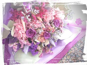 ☆Bouquet de minuit＊薔薇の花束＊プリザーブドフラワー＊ドライフラワー＊感謝sale￥1～☆