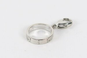 【超美品】Cartier カルティエ ラブチャーム K18 WG ネックレス トップ 1.4ｇ ブランドジュエリー アクセサリー【PJ64】