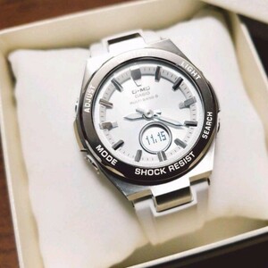 【カシオ】 ベビージー G-MS レディース 新品 ホワイト 腕時計 MSG-W200-7AJF 電波ソーラー 女性 未使用品 CASIO