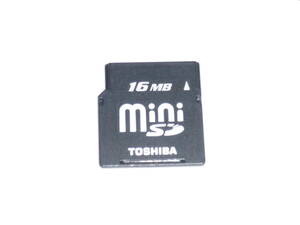 動作保証！TOSHIBA miniSDカード 16MB　安心の日本製