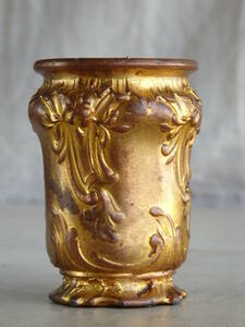 フランスアンティーク ジャルディニエール 金メッキ 1850年 ポット ゴールドプレート フラワーベース　花瓶 蚤の市　ブロカント　花器