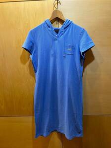 Ralph Lauren ラルフローレン レディース 鹿の子 ポロシャツ ワンピース サイズ M フード パーカー 水色