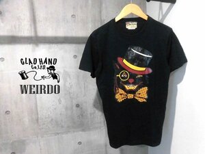 WEIRDO ウィアード ブラックキャッツ ラメプリント 半袖 Tシャツ M/黒 ブラック/メンズ/GLADHAND グラッドハンド