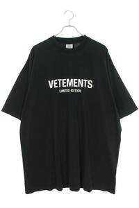 ヴェトモン VETEMENTS 23AW UE54TR170B サイズ:M ロゴプリントTシャツ 新古品 SB01