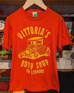 HOTROD！ USA製 80年代 ホットロッド ショップ Tシャツ S アメ車 ガレージ フォード シボレー ダッジ 工具箱 当時物 V8