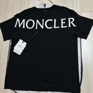 【美品】【最安値】MONCLER モンクレール 半袖Tシャツ 黒　ラバーワッペン　XXL