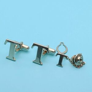 ティファニー Tiffany & Co. トヨタ コラボ　カフス・タイタックセット 程度C シルバー　TOYOTA　レア　SV925 ◆3107/SBS通り店