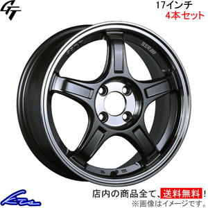 SSR GT X03 4本セット ホイール フィットRS【17×7J 4-100 INSET48 ガンメタ】GE8 SSR TANABE タナベ アルミホイール 4枚 1台分