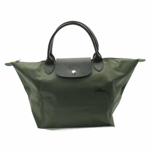 ロンシャン ル プリアージュ グリーン M トップハンドバッグ ブランドオフ Longchamp その他 トートバッグ 再生ポリアミドキャンバス レ