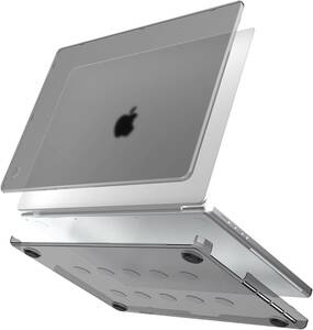 STM Studio MacBook Air M2 2022 ケース カバー 保護ケース 放熱設計 MacBook Air 2022ハードケース (Dark Smoke)