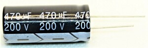 電解コンデンサ 200v470μf 105℃対応 1個（200v470uf)