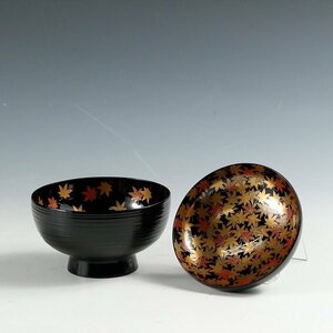 ◆◇名工 輪島塗最高峰 慶塚( Keizuka/ Ishikawa) 見事な春秋蒔絵 吸物椀 1客 2客購入で共箱◇◆懐石道具 和食器 おしゃれな器 dy13316-J