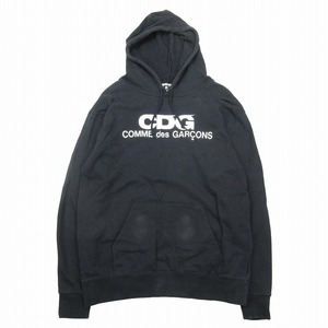 2018年製 コムデギャルソン COMME des GARCONS CDG エアラインロゴ プリント フーディー スウェット 長袖 パーカー プルオーバー