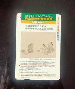 コレクション　使用済み　阪急阪神ホールディングス　株主優待乗車証　平成28.12.1から29.11.30