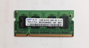 ノートPC用メモリ/DDR2/512MB