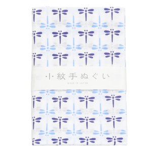 手ぬぐい 小紋柄 29 青とんぼ 手拭い てぬぐい 日本手拭い 和手ぬぐい 和手拭い 日本製 和雑貨 ハンカチ 綿 ふきん 洗顔 切りっぱなし