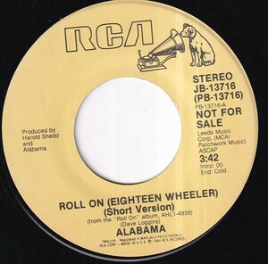 Alabama - Roll On (Eighteen Wheeler) (Short Version) / Roll On (Eighteen Wheeler) (Long Version) (A) FC-Q504