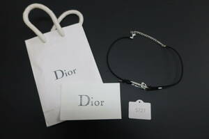 ☆同梱不可【S送900円】　727　Christian Dior　クリスチャンディオール　ネックレス　チョーカー　ディオールロゴ　ラインストーン