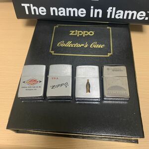 ZIPPO ジッポー VINTAGE ビンテージ CHROME COATING クロームTITANIUM COATING チタン COCA COLA EMBLEM 4個セット 