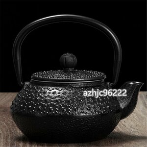 高級感満載 茶壺 手作り 煮茶壷 鉄壺 急須 茶壷 茶器 茶道具 砂鉄 提梁壷 鉄 やかんを沸かす お茶の道具 常滑焼 容量：0.3L
