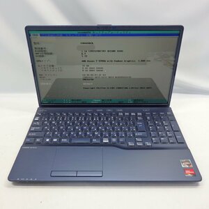 1円～ FUJITSU LIFEBOOK AH50/H3 AMD Ryzen 7 5700U 1.8GHz/16GB/SSD256GB/DVDマルチ/15インチ/OS無/動作未確認【栃木出荷】