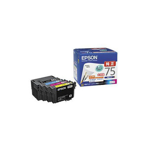 まとめ得 EPSON 純正インクカートリッジ(4色セット・大容量) IC4CL75 x [2個] /l