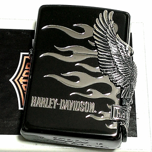 ZIPPO ハーレーダビッドソン ジッポライター ブラック＆シルバー 3面銀燻しメタル イーグル 黒銀 HARLEY-DAVIDSON 日本国内限定モデル