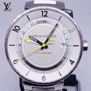 ルイ・ヴィトン タンブール ムーン GMT Q8D31 自動巻き 腕時計 【329875】