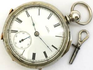 1885年製◆WALTHAM ブロードウェイ 鍵巻き 大型18S 7石 Gr,Broadway ウォルサム大型懐中時計◆