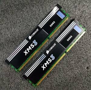 【中古】DDR3メモリ 8GB(4GB2枚組) Corsair XMS CMX8GX3M2A1333C9 [DDR3-1333 PC3-10600]