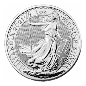 ●イギリス　2021年　ブリタニア女神像　2ポンド銀貨　1オンス