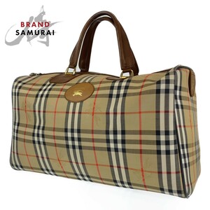 BURBERRY バーバリー シャドーホース ベージュ アイボリー キャンバス ボストンバッグ 旅行バッグ レディース 404006