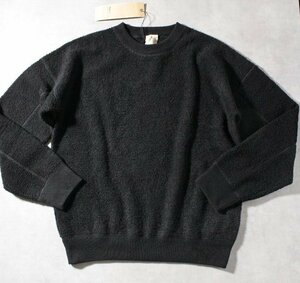 【Ten-C】テンシー ウールナイロンのブークレジャージー素材スウェットシャツ ブラック無地 46 新品未使用 5万円程度