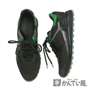 Berluti【ベルルッティ】Ran Track ラントラック TORINO レザー スエード ブラック×グリーン メンズ スニーカー 革靴 サイズ8 26.5cm