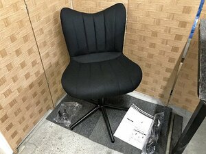 LOG46363相 ★未使用★ ドウシシャ 椅子 スリムサポートチェア SSPC-BK 直接お渡し歓迎