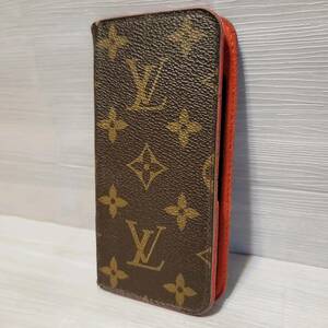 2166 即決 LOUIS VUITTON ルイヴィトン アイフォン iPhone7 iPhone8 SE フォリオ レザー スマホ カバー モノグラム レッド系 スマホケース