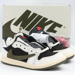 未使用 15cm NIKE TD × TRAVIS SCOTT Air Jordan 1 Low OG Medium Olive DZ5908-106 ナイキ トラヴィススコット エアジョーダン1 ロー