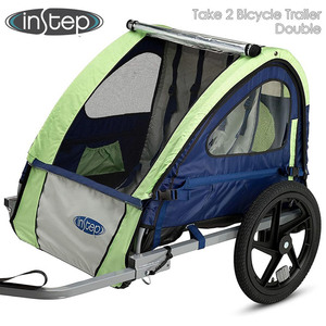 InStep インステップ テイク２ グリーン バイクトレーラー シングル ダブル チャイルドトレーラー トレーラー 2人用 /配送区分A