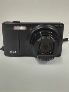 1円～RICHO リコー CX4 コンパクトデジタルカメラ 稼働品 バッテリー充電器付き デジタルカメラ ブラック 美品 