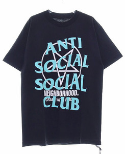 ネイバーフッド NEIGHBORHOOD × ANTI SOCIAL SOCIAL CLUB S/S TEE BLACK M ASSC アンチ ソーシャル ソーシャル クラブ コラボ プリント T