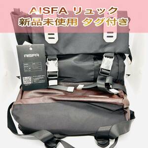 新品未使用 タグ付き AISFA バッグ リュック ブラック ナイロン　バックパック 