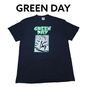 00s GREEN DAY　ビッグプリント　Tシャツ　古着　グリーンデイ　デルタ