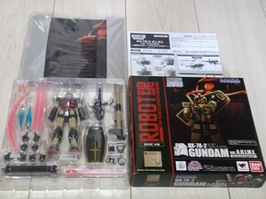 即決極美品 ROBOT魂 機動戦士ガンダム SIDE MS RX-78-2ガンダムver.A.N.I.M.E.劇場ポスターリアルタイプカラー おまけ魂台座付 ロボット魂