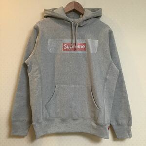 Supreme シュプリーム 2019S/S Swarovski Box Logo Hooded Sweatshirt スワロフスキー ボックスロゴ パーカー 25th グレー サイズS