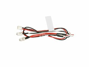 RCカーボディ用LEDライト　3mm　ホワイト　2灯セット　常時点灯　ケーブル長35cm　for　タミヤ／イーグル／GT-POWER