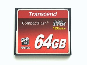 【2枚限り】☆美品☆ CFカード 64GB 800x トランセンド Transcend コンパクトフラッシュ CompactFlash Card